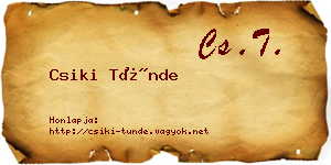 Csiki Tünde névjegykártya