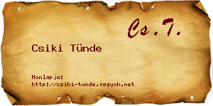 Csiki Tünde névjegykártya