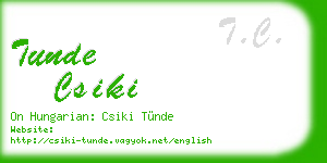 tunde csiki business card